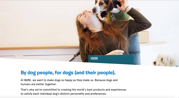 Barkbox’s tone of voice is laid-back and upbeat